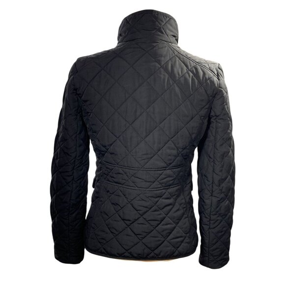 J. Crew Factory Quilted Jacket Black Gold Mock Neck Size XS (READ) - Picture 3 of 10